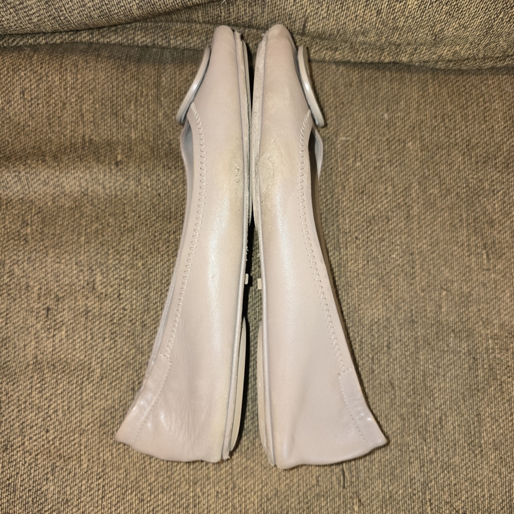 Tory Burch French Grey Minnie Ballet Flats Size 8 - Picture 8 of 11